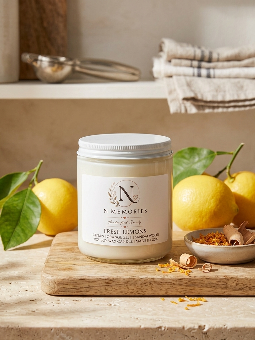 Fresh Lemons 7oz. Soy Wax Candle