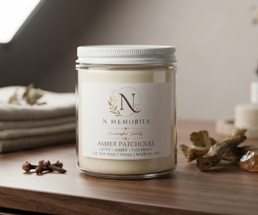 Amber Patchouli - 7oz. Soy Wax Candle  