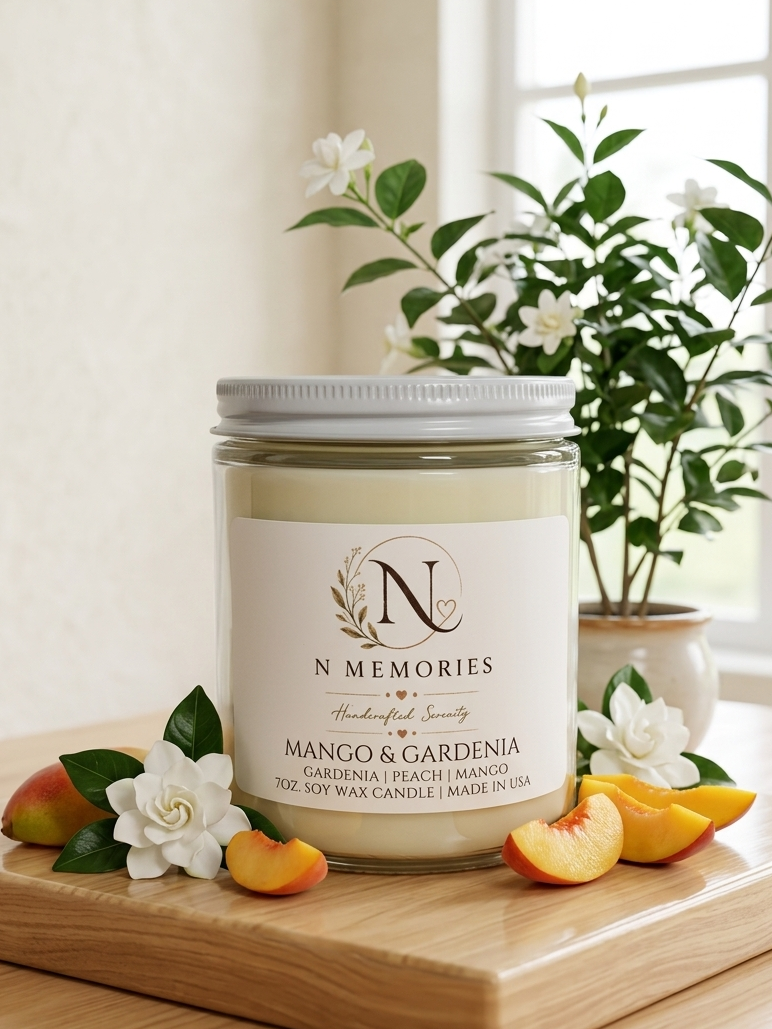 Mango & Gardenia - 7oz. Soy Wax Candle